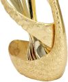 Stainless Steel Swan Base Tea Spoon Set - Golden/Silver. 