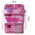 Tasteless Water Cup Leakproof Dual Chamber Water Bottle with Straw Strap Perfect for School Outdoor Activities 760ml Capacity Portable Safe Detachable Shoulder Strap Water Bottle. 