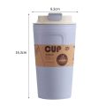【shengxiong6525】420ml Portable Practical Reusable Bamboo Fiber Coffee Cups Eco Friendly Non-slip Solid Travel Outdoor. 