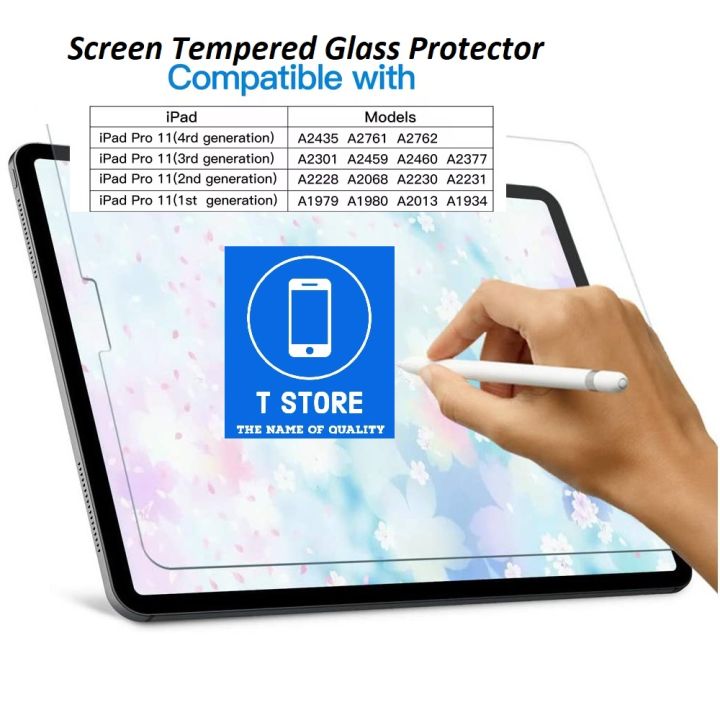 iPad Pro 11 Screen Glass Protector (4th/3rd/2nd Generation) iPad pro 11 2018 2020 2021  screen protector Transparent