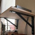L-type Bracket Wall Metal Support Angle Bracket Shelf Wall-mounted Rack Partition Shelf Shelf Bookshelf Brackets. 
