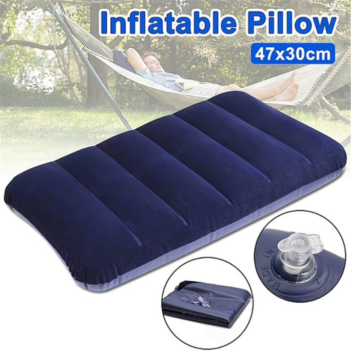 Foldable Pillow Outdoor Travel Sleep Pillow Air Pillow Inflatable Cushion Break Rest Daraz.pk