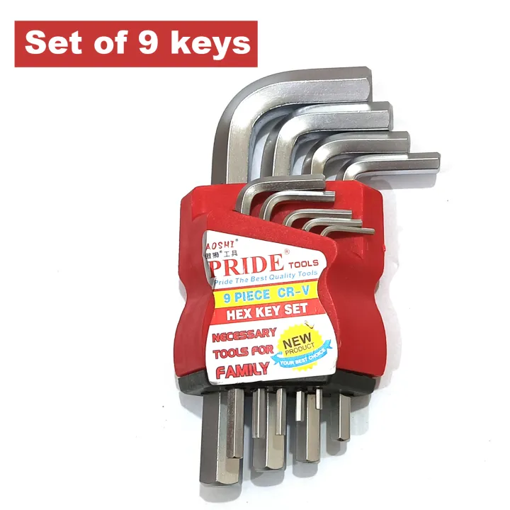 HUAFENG%20&%20Pride%20L%20Shape%20Hex%20spline%20Keys%20Screwdriver%20Diy%20Hand%20Tools%20%7C%208PC%20&%209PC%20Hexagon%20Key%20Wrench%20Repair%20Set%201.5mm%202mm%202.5mm%203mm%203.5mm%204mm%205mm%206mm%208mm%2010mm%20Allen%20key%20Tool%20%20Kit%20for%20Bicycle%20Bike%20and%20Motorcycle%20-%20Image%202