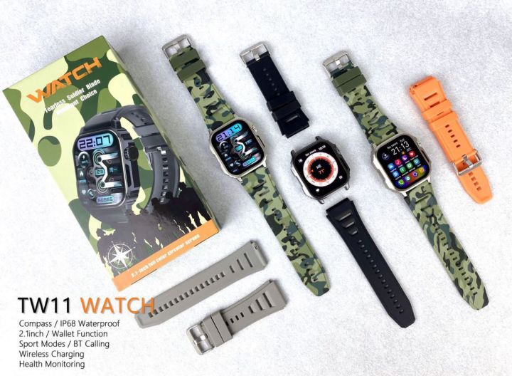Luxury Huawei TW11 Rugged Smart Watch for Men & Women Both , BT Calls , Heart Rate , Sleep Monitoring , IP68 Water proof , GPS Tracking , Scratch Resistant , Frost Resistant , Shock Resistant , GPS Track , NFC Access Control , Compass Pattern