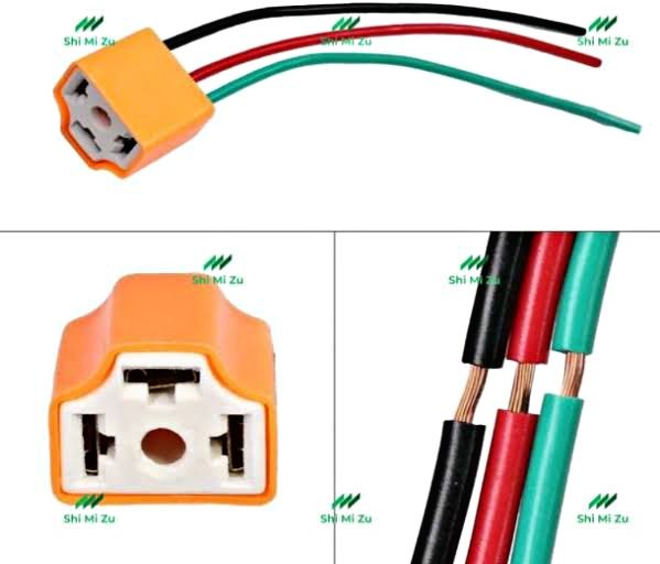 H4 Fitting Socket Plug Female Connector - 2 Pcs