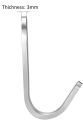 Heavy Duty J Shape Wall Hook Stainless Steel, 3mm Thickness Single Hooks Wall Mounted Coat Hooks for Hanging Bathroom Robe, Coat, Kitchen Utensil and Bag, Pack Of 2, 4, 10 Available.. 