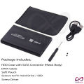 USB 2.0 External 2.5-inch SATA HDD Enclosure Case For Laptop HDD Case - Black. 