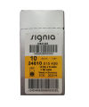 (Box of 10 Packs) Siemens Hearing Aid Batteries - Signia Hearing Aids Battery - Size +10 Yellow. 