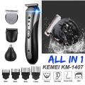 Premium Quality 3 in 1 Multifunctional Electric Rechargeable Hair Trimmer Hair Clipper/Shaver Nose and Ear Hair Remover Hair Cutting Machine Personal Grooming Kit for Men and Child. 