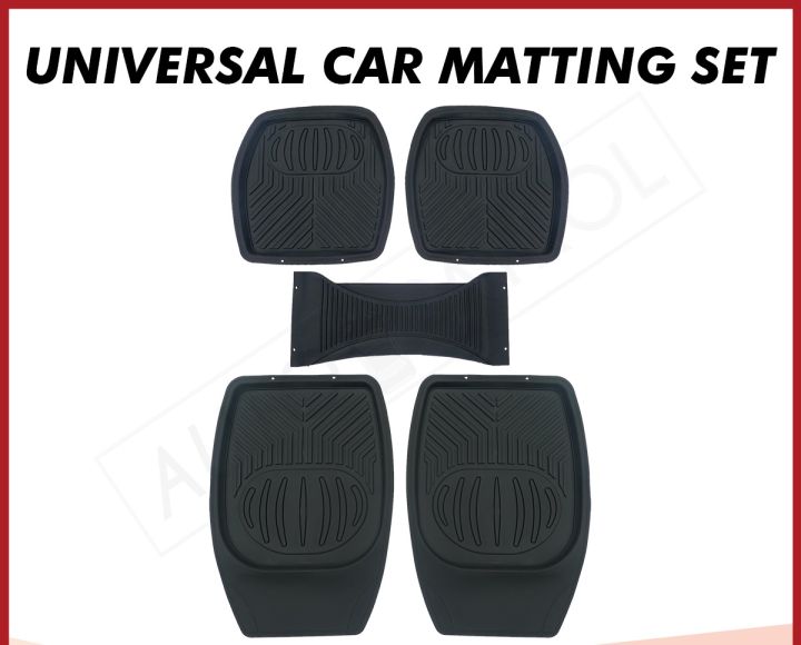 High quality 5 PCS Car  Universal PVC Car floor mat - black