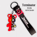 TERMINATOR  Mask Robot Bear Keychain with Strap - Bag Charm keyring - Silicon keychain - keychain for boys - keychain for kids - keychain for girls - keychain for bag - stationary - keychain for car - customized keychain - High quality. 