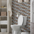 3D Stone Peel And Stick Wall Tiles, Faux Stone Wall Panels, Farmhouse Stone Wall Decors, Heat Water-Resistant, Covers. 