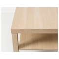IKEA Coffee table, LACK Table, beige (white stained oak effect) Length: 90 Width: 55 cm, Height: 45 cm, With bottom shelf for additional storage.. 
