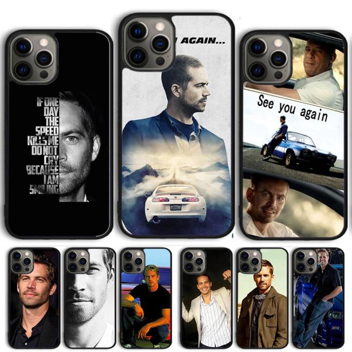 【Naughty Lui】Paul Walker Fast Furious Phone Case Cover For iPhone 14 13 12 Pro Max mini 11 Pro Max XS XR 5 6S 7 8 Plus SE 2020 Coque Shell