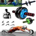 Dual Ab Wheel Roller Abdominal Exercise Abs with Knee Mat Pad Training Workout. 