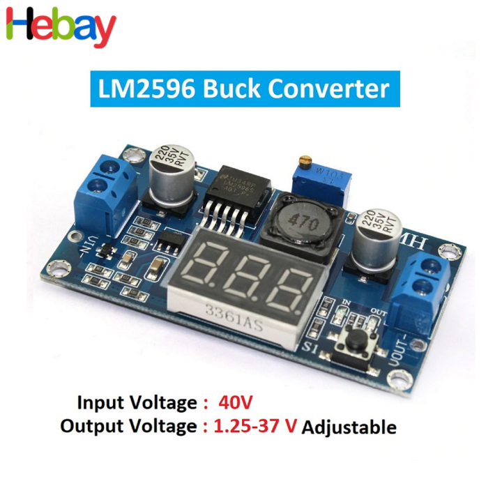 DC Buck Step Down Module LM2596 DC/DC 4.0~40V to 1.25-37V Adjustable Voltage Regulator With LED Voltmeter(LM2596 Display Module)