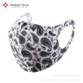 Fashion 3D Face Mask Washable Reusable Cotton Ice Silk Face Mask For Adults Printed Design Lilly Flower. 