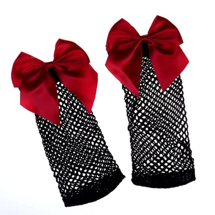 Fishnet socks with bow fishnet stretchable mesh socks for Baby girls/Teenage Girls and Women