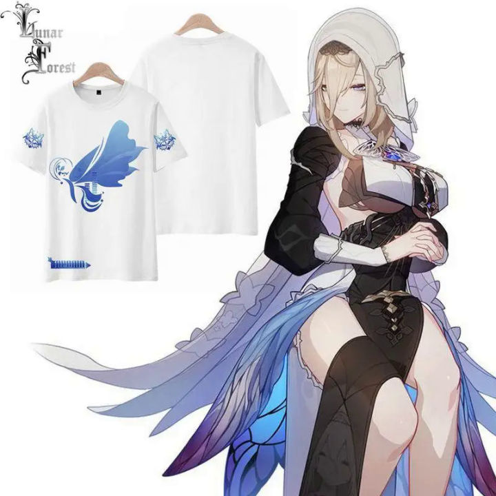 2023 Men women Tops Honkai Impact 3 Aponia Style 3D Printing T-shirt Summer Round Neck Short Sleeve Popular Game t shi