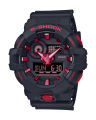 Casio G Shock GA-700 Series Mens Round Analog+Digital Black Resin Bezel World Time, Stopwatch, LED Light (Super Illuminator), 5 Daily Alarm, Hourly Time Signal, Full Auto Calender (to year 2099) Black Resin Band Watch-GA-700BNR-1ADR. 
