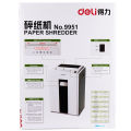 Deli - E9951-Paper Shredder Shred capacity: 8 sheets; Shred size: 4*25mm;Secur ity level: 4. 