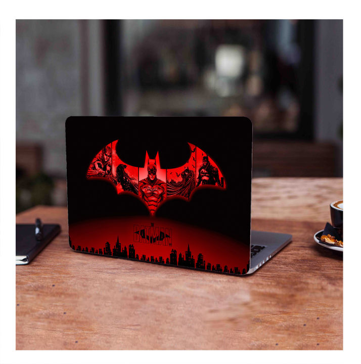 Batman Bat Logo background Laptop Back Vinyl Skin Sticker 13 13.3 14.6 ...