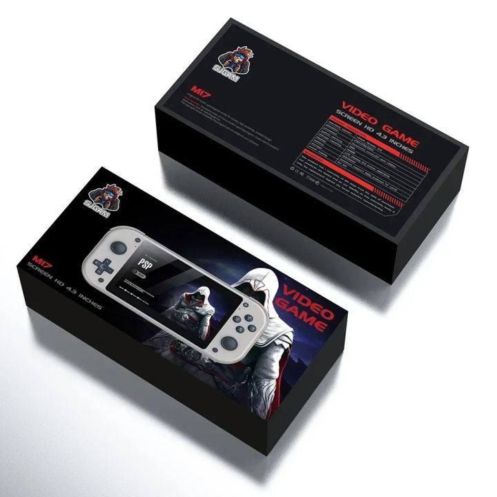 M17 Retro Handheld Video Game Console Open Source Linux System 4.3 Inch IPS Screen Portable Pocket Video Player 64GB for PSP/N64