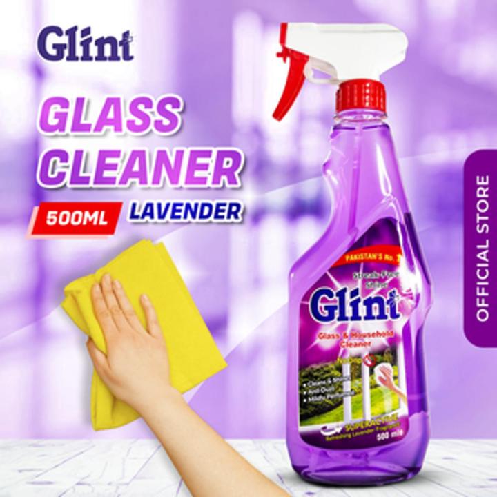 Glint Glass Cleaner 500ml - Glass Cleaner Spray - Window And Windsheild Cleaner - Glass And Household Cleaner - Anti Dust Spray With Refreshing Lavender Fragnance