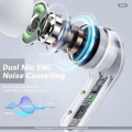 WKSHOP Air 31 Transparent Wireless Earbuds Bluetooth 5.3 TWS Earphones HD Bass Touch Control Noise Reduction Gaming Earbuds Long Battery Stereo Sound Compatible with Android iOS Mobile Phones Charging Case Low Latency Handsfree Music Ear Buds. 