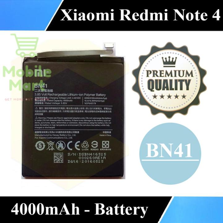 Xiaomi Redmi Note 4 Battery BN41 Replacement Premium Quality 4000mAh For Xiaomi Redmi Note 4