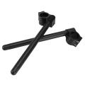 Black Universal CNC Clip On Handle 7/8" Handlebars High Quality Handle Bar CNC Universal For Most Café Racer Motorcycle Street Sport Bike YBR, Suzuki, Honda ETC Black. 