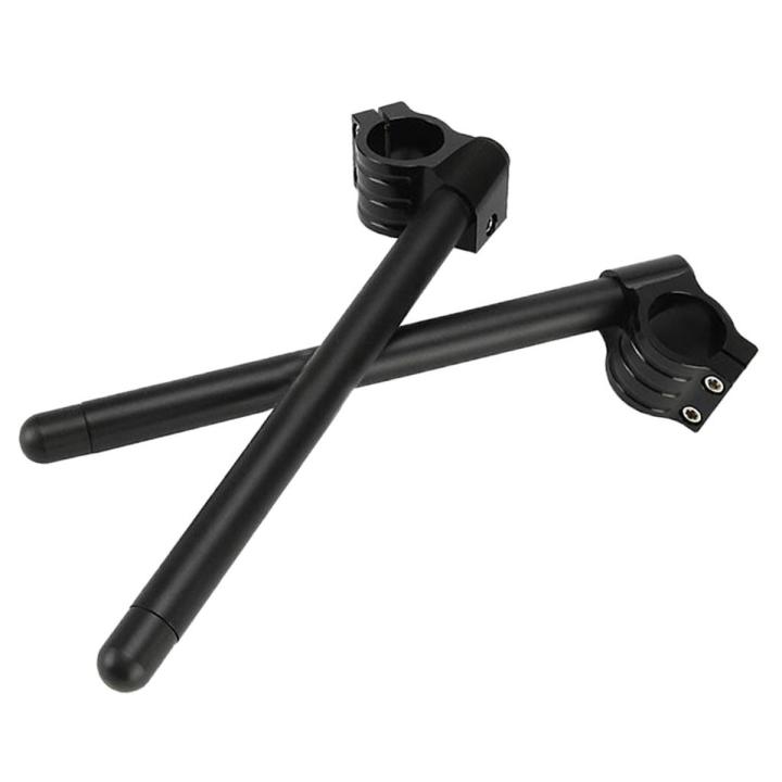 Black Universal CNC Clip On Handle 7/8" Handlebars High Quality Handle Bar CNC Universal For Most Café Racer Motorcycle Street Sport Bike YBR, Suzuki, Honda ETC Black