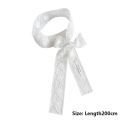 NEW Polyester Flower Lace Neck Strap White Black Belt French Hairband Multi-function Long Ribbon Ladies/Girls. 