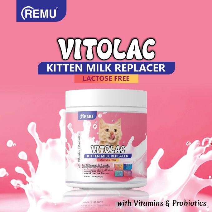 Remu - VITOLAC Lactose Free - Kitten Milk & Cat Milk Replacer  - With Vitamin & Probiotics - 100 Grams & 200 Grams