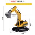 1/24 6CH Diecast Remote Control Digger Excavator RC Construction toys for kids boys. 