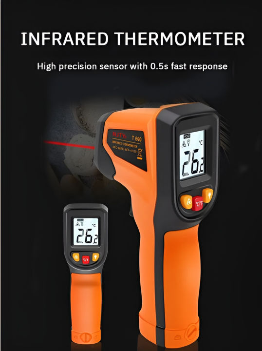 NJTY T600 Digital Infrared Thermometer Laser Thermometer Non Contact Laser Thermometer Industrial Tool