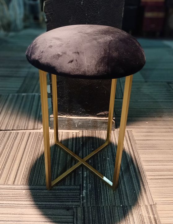 Velvet%20Cushion%20Stool%20X%20Base%20Designee%20For%20Home%20Dressing%20Stool%20Single%20Stool%20Ottoman%20Stool%20Fancy%20Golden%20Stool%20Bar%20Stool%20Wrought%20iron%20-%20Image%208