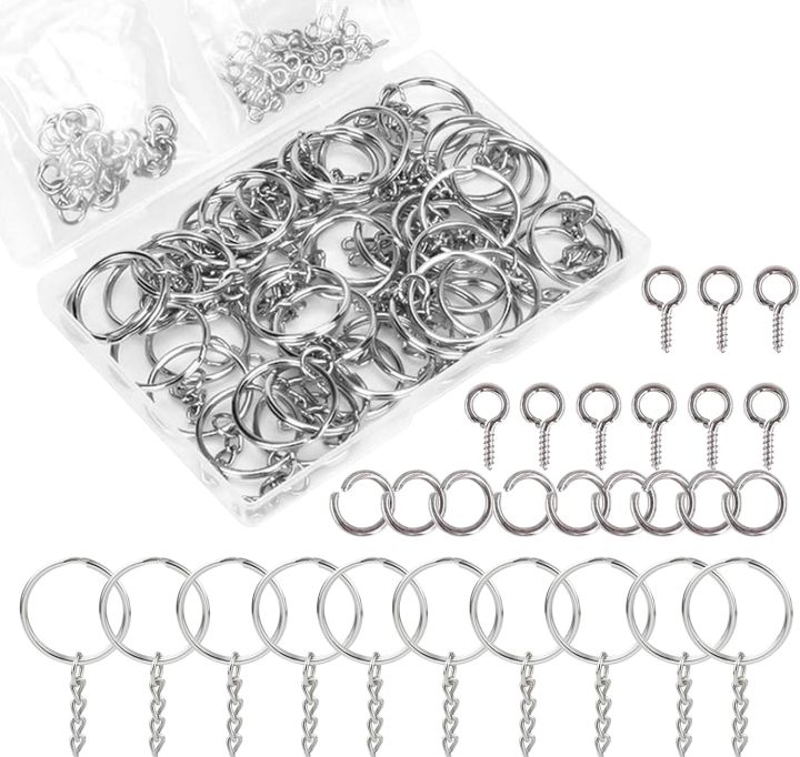 50%20Pcs%20Key%20Rings%20with%20Chain%20and%20Open%20Jump%20Rings%20for%20Crafts%20-%20Bulk%20Metal%20Key%20Chain%20Ring%20Base%20for%20DIY%20Keychain%20Making%20-%20Image%203