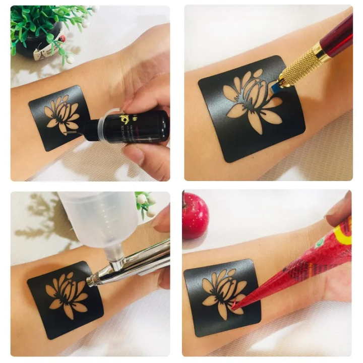 Kids%20Beautiful%20Tattoo%20Stencils%20Design%20%20Mehandi%20Stencils%20Stickers%20%20Reuseable%20-%20Image%203