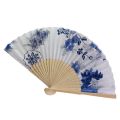 Flower Fans Vintage Bamboo Folding Hand Held Flower Fan Chinese Style Dance Party Decoration fans Wedding Flower Fan abanico NEW. 