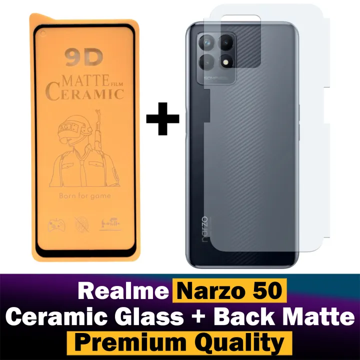 Realme%20Narzo%2050%20Matte%20Glass%20Protector%20+%20Carbon%20Fiber%20Back%20Matte%20Skin%20-%202-in-1%20Combo%20Deal%20-%20SnapDeal%20-%20Image%202