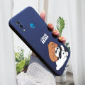 AMORVOR for Huawei P20 Lite/Nova 3E Back Cover Cartoon Cute Panda Side design Soft Case Liquid Silicone Phone Cases. 