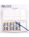 WINSOR&NEWTON Cotman Watercolours Painting Plus 24 Half Pan Set. 