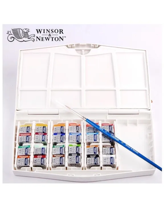 WINSOR&NEWTON%20Cotman%20Watercolours%20Painting%20Plus%2024%20Half%20Pan%20Set%20-%20Image%204
