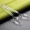 Disposable Spoons Transparent Plastic Spoons - Pack of 100. 