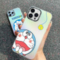 FINDWORLD for Vivo Y31 2021 Y51 2020 Y51A 2021 Y53S 4G Back Cover Lovely Doraemon Fashion IMD High Quality Laser Glitzy Phone Case Colorful Soft Edge Shockproof Hard Cover. 
