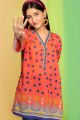 Warda Stitched Multi Kurti Print Embroidery For Women 1S21324. 
