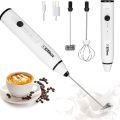 Rechargeable Electric Foam Maker - Handheld Milk Wand Mixer Frother for Hot Milk, Hand Blender Coffee, Egg Beater. 