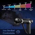 Blueidea Electric Fascial Massager Rechargeable Adjustable Back Muscle Massage Machine Gym Sports with 4 Heads, Black Instrument Deep Tissue Percussion Super Quiet Muscle Massager Chronic Pain Relief, Handheld Portable Fascia Massager Drill. 