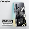 Protect Cover For Motorola Moto Edge Plus Soft Case Clear Transparent Shockproof Car Magnetic Holder Ring Phone Cases Motorola Moto Edge+  Back Cover. 